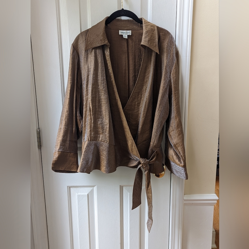 Metallic Long Sleeve with tie